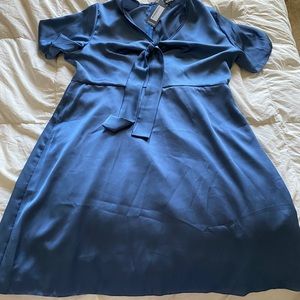boohoo tie front skater dress